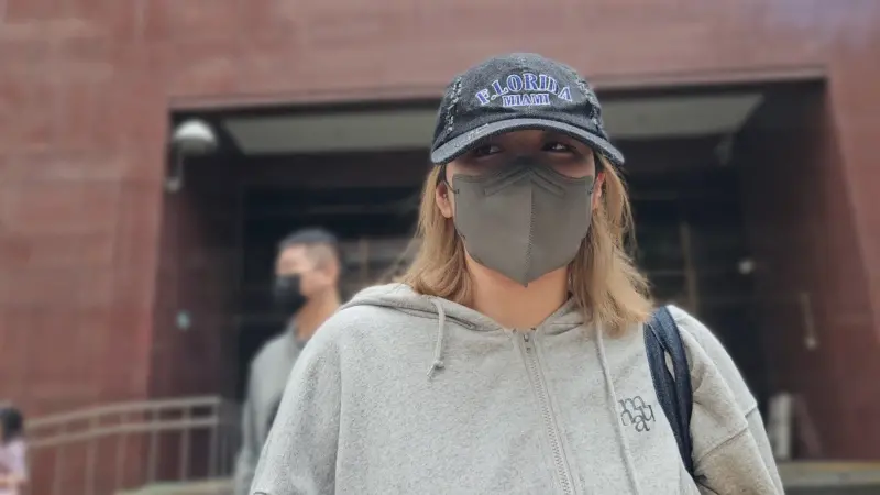    ▲林沐希否認拿到起訴書的詐騙金額47萬元，但有意願與被害男子調解。（圖／記者劉松霖攝）  