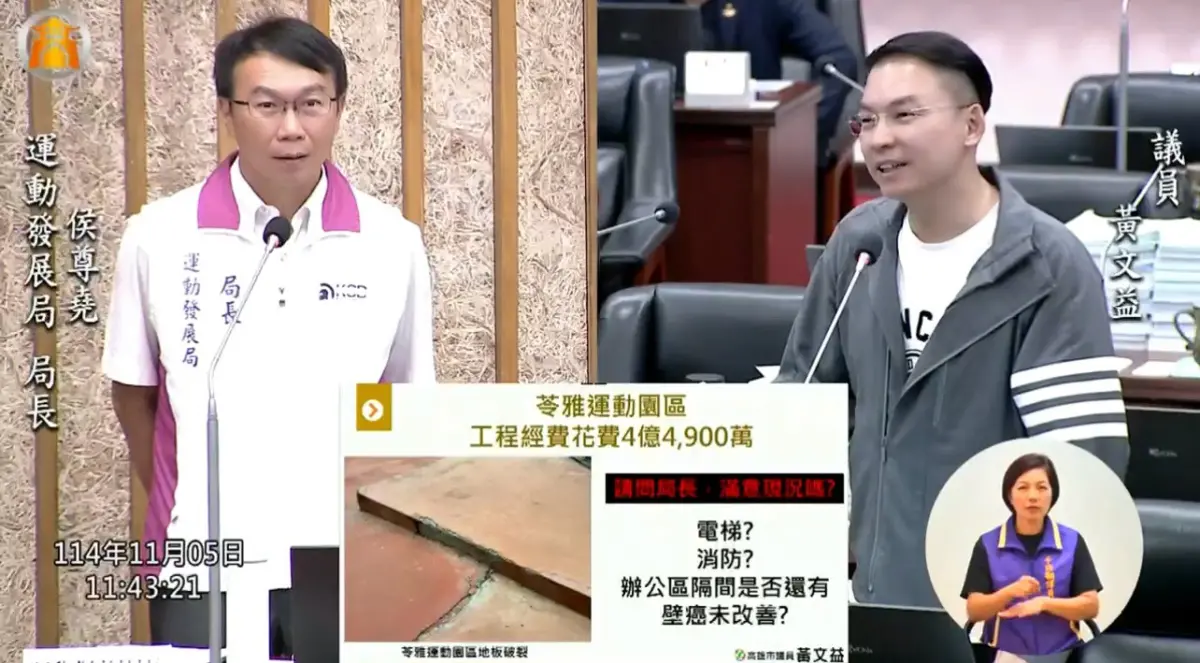 批苓雅運動園區花4.5億打造半成品 黃文益要市府說清楚進度