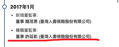 ▲中信集團旗下的台灣人壽保險公司中，一名已離職的董事也恰巧叫「許廷彰」，引發輿論熱議。（圖／翻攝自Threads@ycwangriver1）