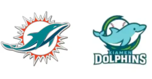 ▲邁阿密海豚與廈門海豚。（圖／本報製圖）