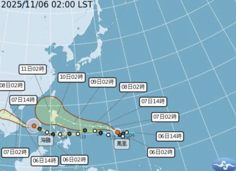 ▲太平洋上生成鳳凰颱風（Fung-wong），引發日本及菲律賓氣象單位高度關注，恐影響全台灣。（圖／氣象署）