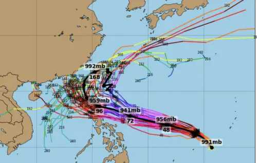 ▲各國、各氣象模式針對鳳凰颱風的路徑還有許多不同看法，但往北轉彎的大趨勢相當明顯。（圖／翻攝tropical tidbits）