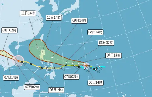 ▲目前太平洋上有2個颱風，分別是25號颱風「海鷗」以及26號颱風「鳳凰」。（圖／中央氣象署cwa.gov.tw）