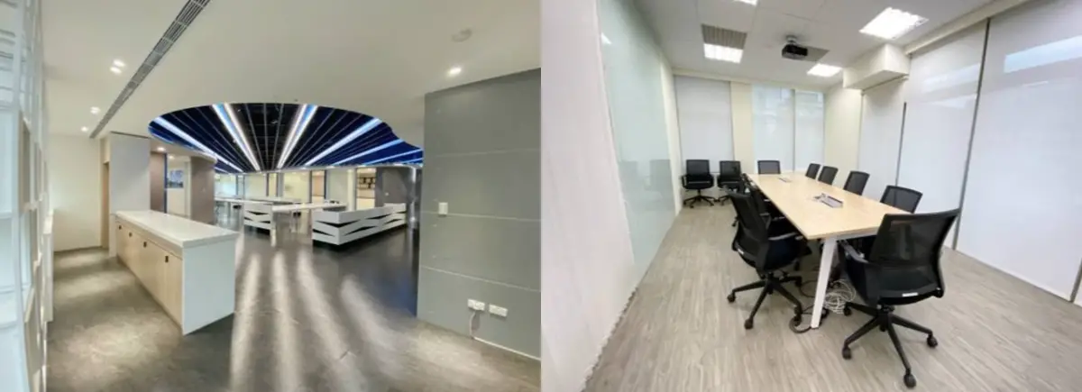 ▲顥玥數位辦公室新穎明亮，對外主打客製化線上客服，並以高額獎金制度吸引員工。（圖／翻攝自104人力網）