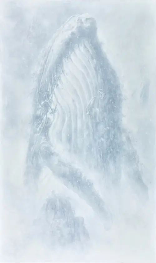 ▲<白色星球探勘紀錄 3> 161.5 cm × 96cm。已被收藏（圖／玲廊滿藝提供）