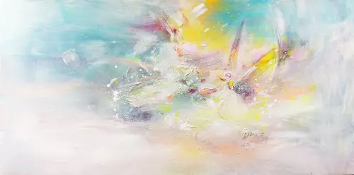 ▲<愛之曲> 120 cm × 60cm （圖／玲廊滿藝提供）