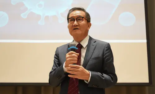 ▲郭旭崧強調「協助台灣生技站上國際舞台」的理念。（圖／畢翔）