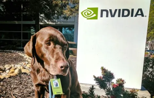 ▲輝達總部開放員工帶狗狗上班，狗狗也會有專屬的員工正。（圖／翻攝輝達官網）