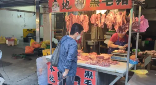 ▲菜市場、豬肉攤、豬肉（圖／記者鍾泓良攝影）