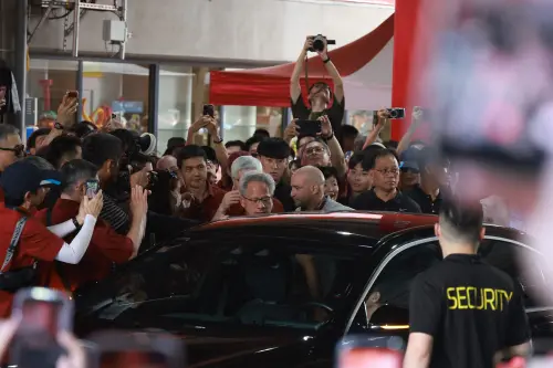 快訊／黃仁勳台積電運動會後 已從桃園機場搭機離台
