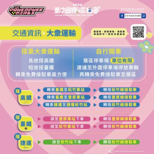 ▲「2025新社花海」交通資訊（圖／取自2025新社花海臉書，https://www.facebook.com/xinsheflowersea）