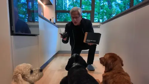 ▲黃仁勳的狗狗（圖／翻攝自「NVIDIA」YT）