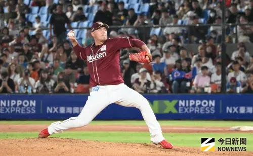▲東北樂天金鷲宋家豪相隔2年再度於台灣出賽，僅用8球就完成3上3下。（圖／記者林柏年攝,2025.11.08）