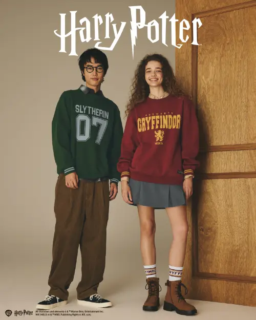 ▲GU《哈利波特》學院風聯名服飾11月21日開賣。（圖／GU提供gu-global.com/tw）