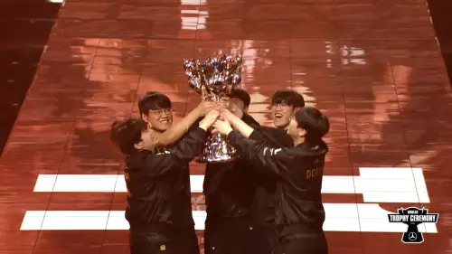 ▲2025年英雄聯盟世界大賽決賽 KT vs T1，T1以3:2驚險擊敗KT，Faker拿下個人生涯第六冠，更帶著新上路Doran拿下生涯首冠。（圖／Youtube@LoL Esports）