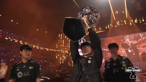 LOL世界賽／T1 3:2勝KT！Faker帶著Doran奪第6冠　完成首次三連霸
