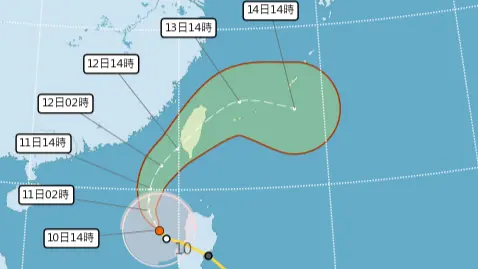 ▲鳳凰颱風最新路徑朝台灣前進，中央氣象署在今（10）日下午5時30分發布海上颱風警報。（圖／中央氣象署cwa.gov.tw）