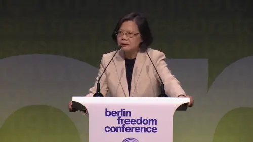 蔡英文德國柏林演說！提「台灣的鄰居」持續灰色地帶侵擾
