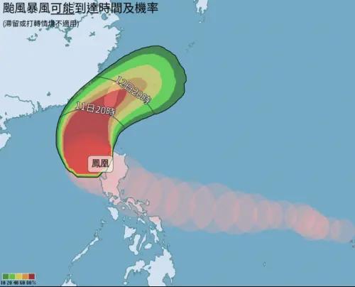 ▲鳳凰颱風今天路徑東北的分量越來越多，強度會逐漸減弱。（圖／中央氣象署cwa.gov.tw）