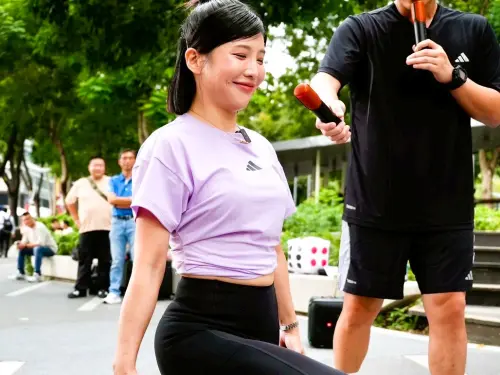 啦啦隊女神壯壯拚了！親自示範壺鈴弓步走、宣傳極限體能鋼鐵大賽
