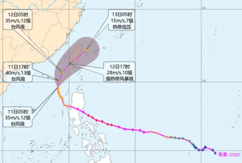 鳳凰颱風進南海！冷空氣+外圍環流將影響上海　福建59條渡運停航
