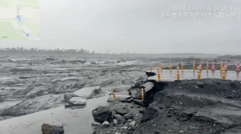 快訊／馬太鞍溪土石崩落　再形成堰塞湖！林保署維持紅色警戒