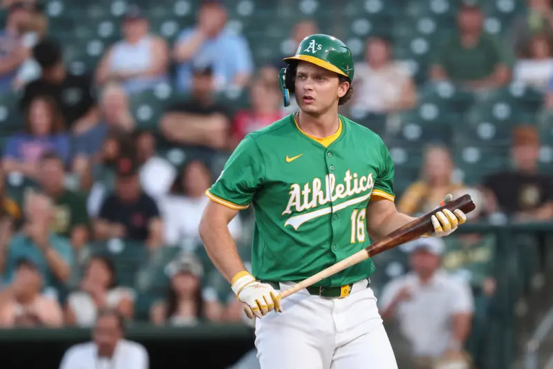 ▲運動家超級新人柯茲（Nick Kurtz）受封為「近代最強新秀」，不僅曾打出單場4轟，還成為史上第3位標準化攻擊指數OPS+超過170的菜鳥，上一位正是2017年的洋基法官賈吉。（圖／美聯社／達志影像）