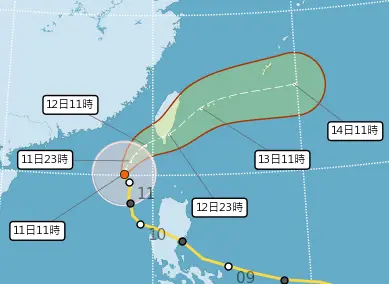 鳳凰颱風「登陸時間延後」！氣象署：路徑再往南修 明晚撞進高屏