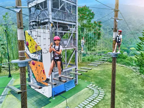 ▲凱撒趣淘漫旅-台南為全台第一座連續確保系統高空繩索場，可以體驗高空滑索、自由落體等刺激活動。（圖／凱撒趣淘漫旅-台南提供tainan.chamcham.com.tw）