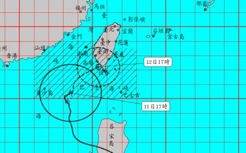 ▲鳳凰颱風路徑朝台灣逼近，除了海警之外，陸上颱風警報也在今（11）日清晨5時30分發布。（圖／中央氣象署cwa.gov.tw）
