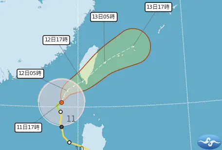 鳳凰颱風陸警範圍擴大！嘉義進入警戒範圍　6縣市將被暴風圈籠罩
