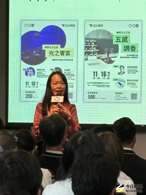 ▲策展人文蓓蓓表示，今年影展希望藉由電影與對話，讓每個人都能在理解與共感中，學習與身邊的人事物和諧共處。（圖／記者金武鳳攝，2025.11.11）