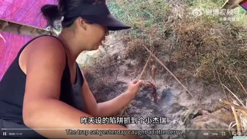 ▲中國遼寧25歲女子趙鐵柱，參加海島求生賽成功生存35天，獲得季軍、女子組冠軍，她也分享在島上吃老鼠、海鮮，瘦了14公斤。（圖／翻攝自微博）