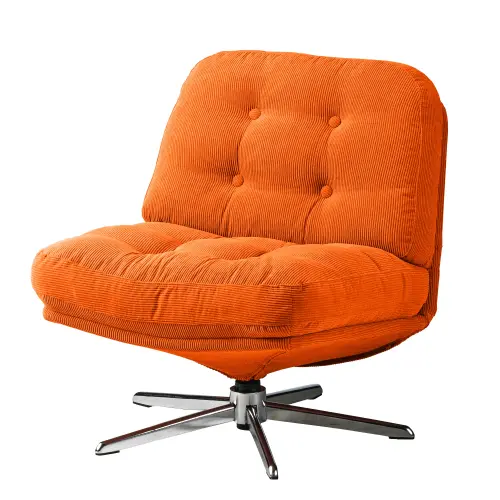 ▲DYVLINGE旋轉休閒椅，kelinge橘色，售價4999元。（圖／IKEA提供）