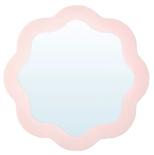 ▲PRUNKHALLON鏡子，淺粉紅色，40公分，售價499元。（圖／IKEA提供）