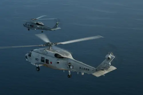 Two Japan Maritime Self-Defense Force (JMSDF) helicopters. (JMSDF)