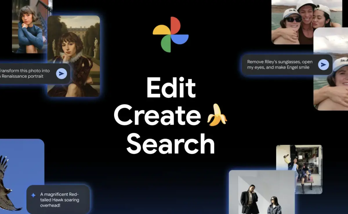 ▲Google相簿加入六項新功能，導入「Nano Banana」模型，讓用戶可一鍵創作風格化影像。（圖／翻攝官網）
