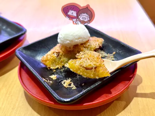 ▲「香草冰淇淋＆栗子地瓜派」80元。（圖／記者蕭涵云攝）