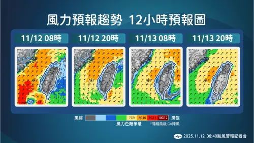 ▲鳳凰颱風登陸前後，南台灣要留意瞬間較大的陣風。（圖／中央氣象署cwa.gov.tw）