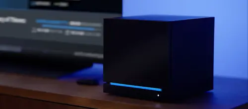 ▲Steam Machine 機身採 160mm 小型立方體設計，看起來與mini PC雷同。（圖／Steam官網store.steampowered.com）