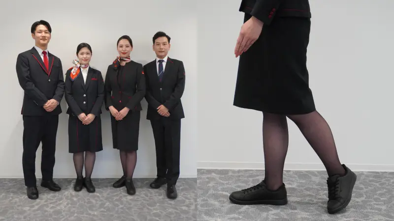▲日本航空（JAL）今（13）日推出重大改革，宣布擴大放寬鞋類的限制，將允許空服員和地勤人員穿著運動鞋執勤。（圖／翻攝自JAL官網）