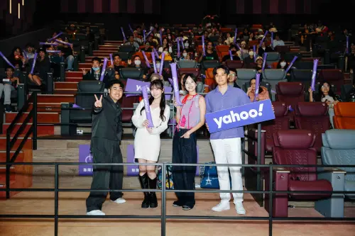 ▲鹿希派、麻由、焦曼婷、徐新洋現身Yahoo x 《逃亡遊戲》電影特別場首映會（圖／Yahoo提供）