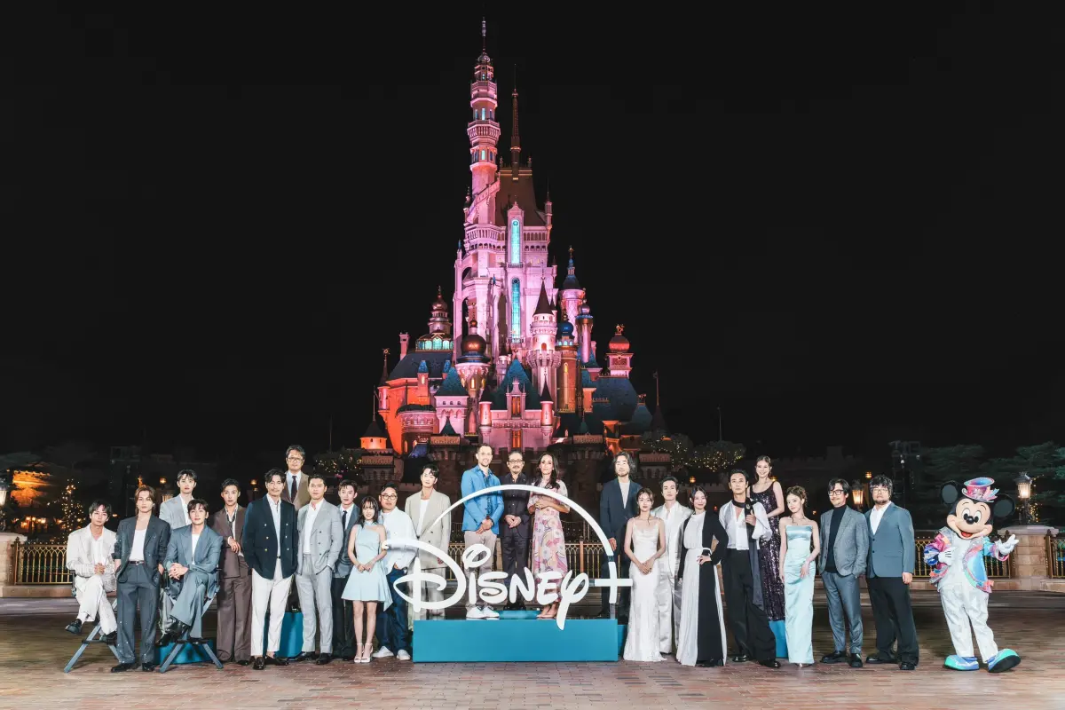 ▲Disney+在香港舉辦發布會，2026年原創片單同步公開，玄彬、鄭雨盛、李寶英、李棟旭，以及IU、邊佑錫主演的《21世紀大君夫人》都是其中之一。（圖／Disney+）