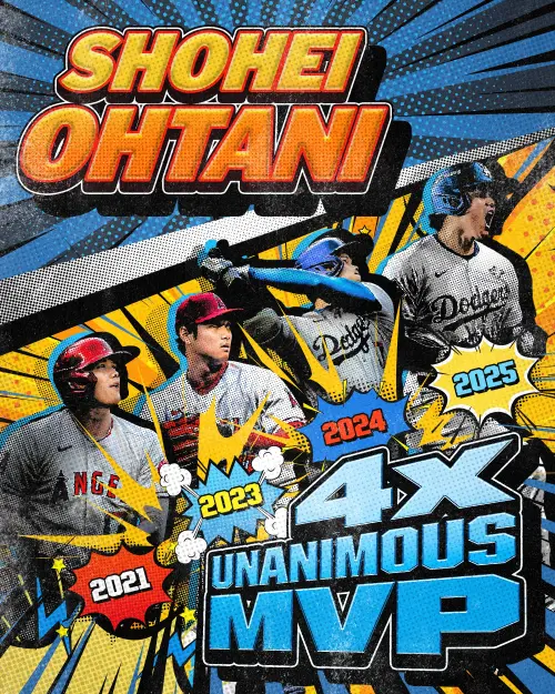 ▲大谷翔平是史上唯一在美聯和國聯都拿過2次MVP的球員。（圖／取自MLB X）