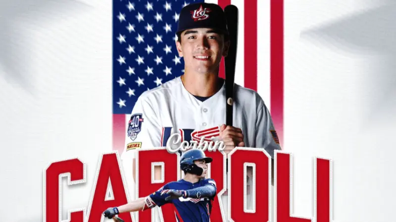 ▲美國棒球協會今（14）日宣布兩名球員將入選2026年WBC世界棒球經典隊名單，分別為亞利桑那響尾蛇台美混血好手卡洛爾（Corbin Carroll）以及芝加哥小熊明星外野手阿姆斯壯（Pete Crow-Armstrong）（圖／取自USA Baseball Xhttps://x.com/USABaseball/status/1989166768183795725/photo/1）