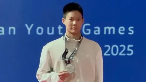 ▲新莊高中李瀚在游泳男子100公尺自由式勇奪銀牌。（圖／高市府教育局提供）