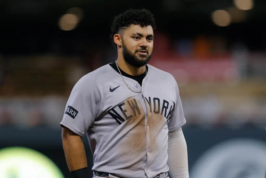 ▲長年投入大量簽約金的國際市場新秀普遍未能如預期成長，被視為羅蘭德下台的關鍵原因。其中最具代表性的例子，是外野超級新秀多明格斯（Jasson Dominguez）。（圖／美聯社／達志影像）