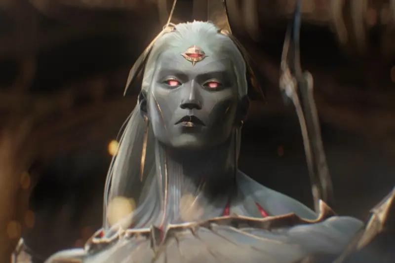 ▲《英雄聯盟》在 2025 世界大賽總決賽後正式公布全新英雄「不滅冥聖」薩亨（Zaahen），將成為遊戲中第五位冥血族裔。（圖／取自League of Legends，x.com/LoLTurkiye/status/1986859020561338626/photo/2）