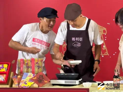 ▲八點檔男神江宏恩以快樂襪品牌大使身份，化身暖心主廚一圓障礙青年翊杰的料理夢，（圖／記者金武鳳攝，2025.11.14)