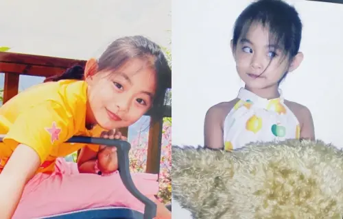 ▲子瑜童年洗澡照曝光！精緻五官等比例放大　粉絲驚呼：從小美到大。（圖／子瑜IG@thinkaboutzu）